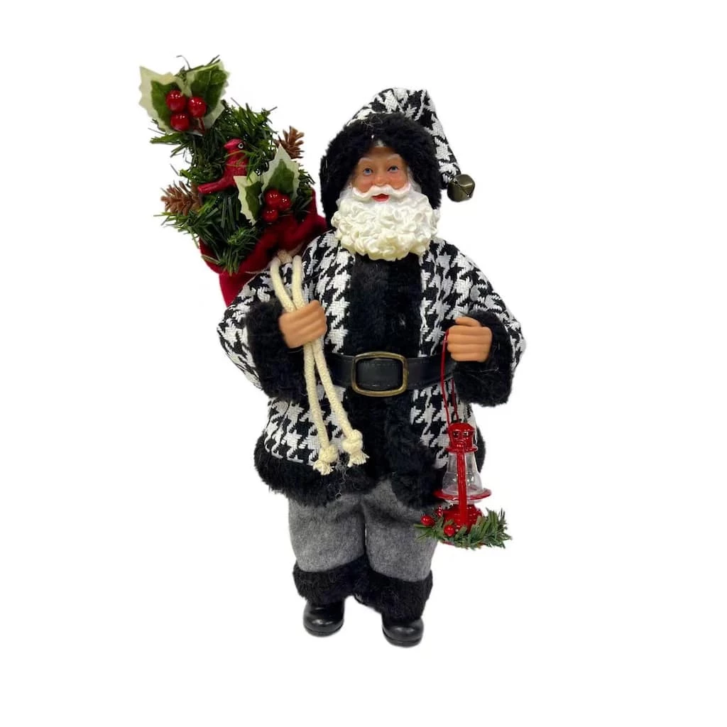 Outlet ๐ 10.5" Houndstooth Santa Figurine by Ashland® ๐งจ 3 Outlet ๐ 10.5" Houndstooth Santa Figurine by Ashland® ๐งจ