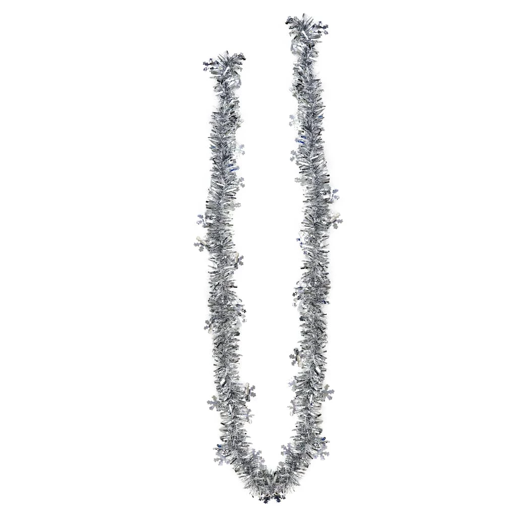 Promo 👍 12ft. Silver Snowflake Tinsel Garland by Ashland® 🔔 4 Promo 👍 12ft. Silver Snowflake Tinsel Garland by Ashland® 🔔 - Image 2