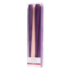 Cheap 🌟 10" Smooth Purple & Pink Advent Taper Candles, 4ct. by Ashland® 👏 -Ashland Sales 10699943 5