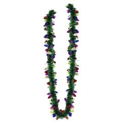 Discount 🎁 12ft. Die Cut Glitter Lights on Green Tinsel Garland by Ashland® 🔔 -Ashland Sales 10699953 3