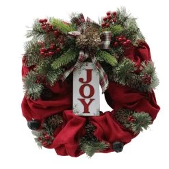 Brand new 🎉 24" Red & Green Joy Burlap Wreath by Ashland® 😉