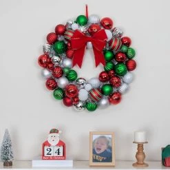 Best deal 🤩 23" Multicolored Ball Ornament Wall Wreath by Ashland® ⌛ -Ashland Sales 10699986 4