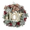 Cheapest 🛒 24" Flocked Joy & Pinecone Wreath by Ashland® 👍 1 Cheapest 🛒 24" Flocked Joy & Pinecone Wreath by Ashland® 👍 -Ashland Sales 10700001 1