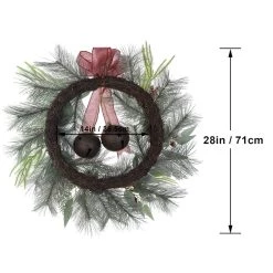 Discount 👏 28" 🎁 Christmas Pineneedle & Bell Wreath by Ashland® 🥰 -Ashland Sales 10700003 3