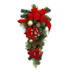 Best Pirce π 32" Poinsettia & Pinecone Teardrop by Ashland® π