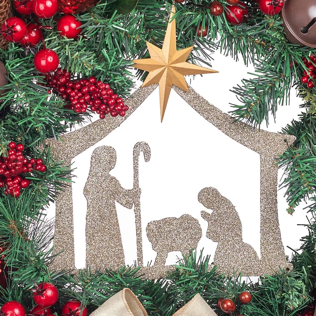 Best deal 🛒 24" Church & Red Ball Ornament Pine Wreath by Ashland® 🥰 5 Best deal 🛒 24" Church & Red Ball Ornament Pine Wreath by Ashland® 🥰 - Image 3