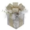 Buy 👍 11" White Pine & Silver Gift Box With LED Lights by Ashland® 😀 -Ashland Sales 10700059 1