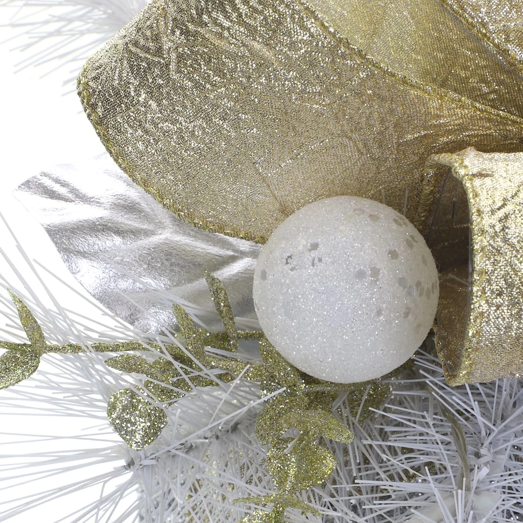 Buy π 11" White Pine & Silver Gift Box With LED Lights by Ashland® π 5 Buy π 11" White Pine & Silver Gift Box With LED Lights by Ashland® π - Image 3