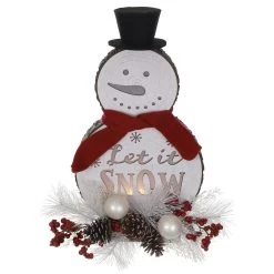 Coupon 🧨 Red & White Tabletop Snowman With Pinecones by Ashland® 🔔 -Ashland Sales 10700070 2