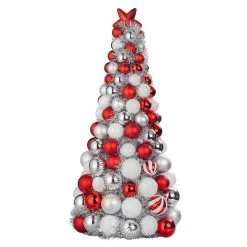 Budget π 22" Red & White Ornament Tree by Ashland® π