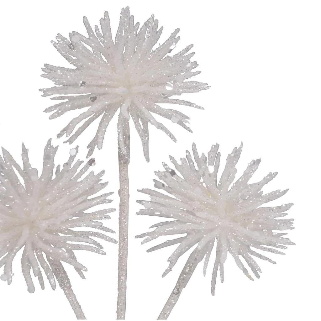 Outlet 😉 White Glitter Pom Pom Pick by Ashland® 😉 4 Outlet 😉 White Glitter Pom Pom Pick by Ashland® 😉 - Image 2