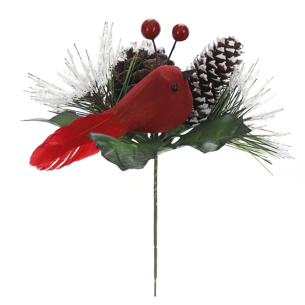New 💯 Red Bird & Snowy Pinecone Pick by Ashland® 🥰 3 New 💯 Red Bird & Snowy Pinecone Pick by Ashland® 🥰