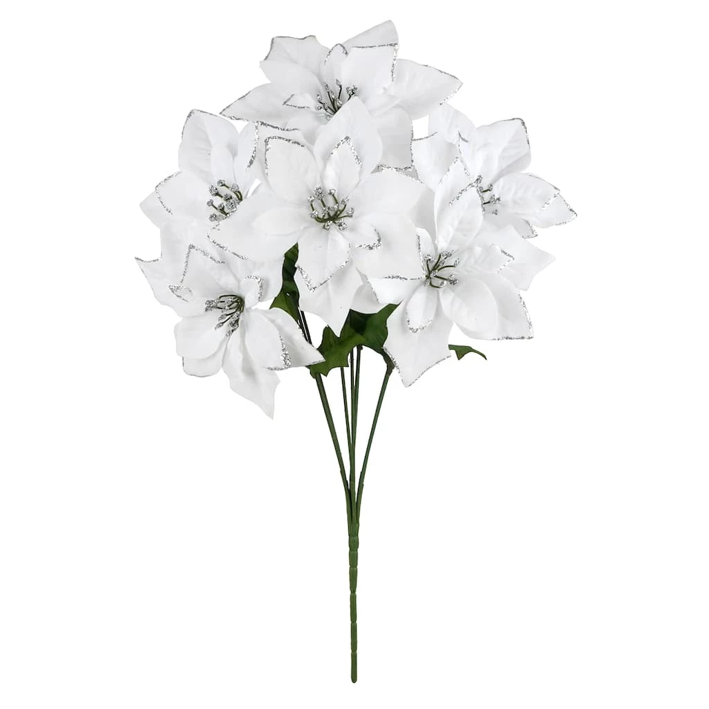 Best deal 👏 White & Silver Poinsettia Bush by Ashland® ✔️ 3 Best deal 👏 White & Silver Poinsettia Bush by Ashland® ✔️