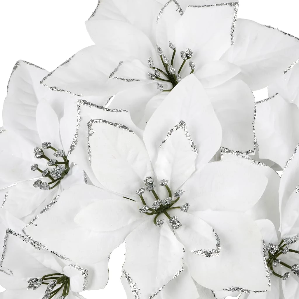 Best deal 👏 White & Silver Poinsettia Bush by Ashland® ✔️ 4 Best deal 👏 White & Silver Poinsettia Bush by Ashland® ✔️ - Image 2
