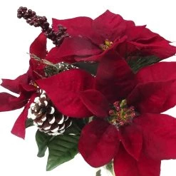 Buy 😀 Burgundy Berry, Pinecone & Poinsettia Mixed Bush by Ashland® ✔️ -Ashland Sales 10700142 2