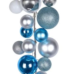 Cheap 🎉 6ft. Blue & Silver Ball Ornament Garland by Ashland® 👍
