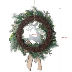 Deals 😀 24" Deer Sign Pine & Berry Wreath by Ashland® 👍 -Ashland Sales 10700354 3