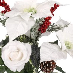 Best Pirce ⭐ Mixed Rose, Poinsettia, Pinecone & Berry Bouquet by Ashland® 😉 -Ashland Sales 10700362 2