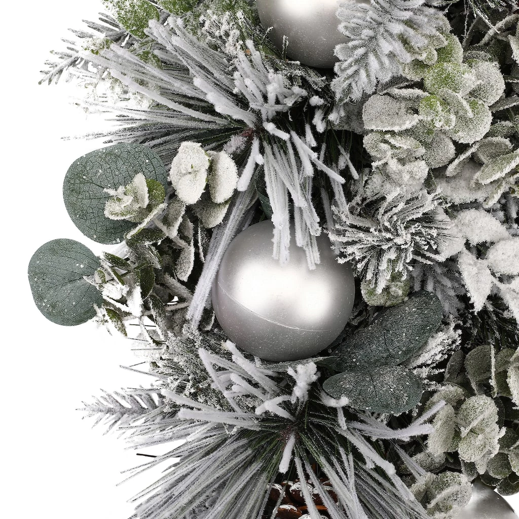 Buy 🔥 24" Flocked Pine & Ornament Teardrop Swag by Ashland® 🌟 4 Buy 🔥 24" Flocked Pine & Ornament Teardrop Swag by Ashland® 🌟 - Image 2