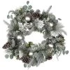 Best deal 🔔 24" Flocked Pine, Snowflakes & Ornaments Wreath by Ashland® ❤️ -Ashland Sales 10700439 1