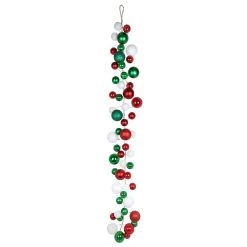 Best Pirce 😍 6ft. Red, White & Green Ball Ornament Garland by Ashland® 👍 -Ashland Sales 10700510 3