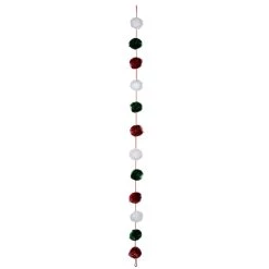 Best deal ✔️ 6ft. Red, Green & White Pom Pom Garland by Ashland® 🔥 -Ashland Sales 10700522 3