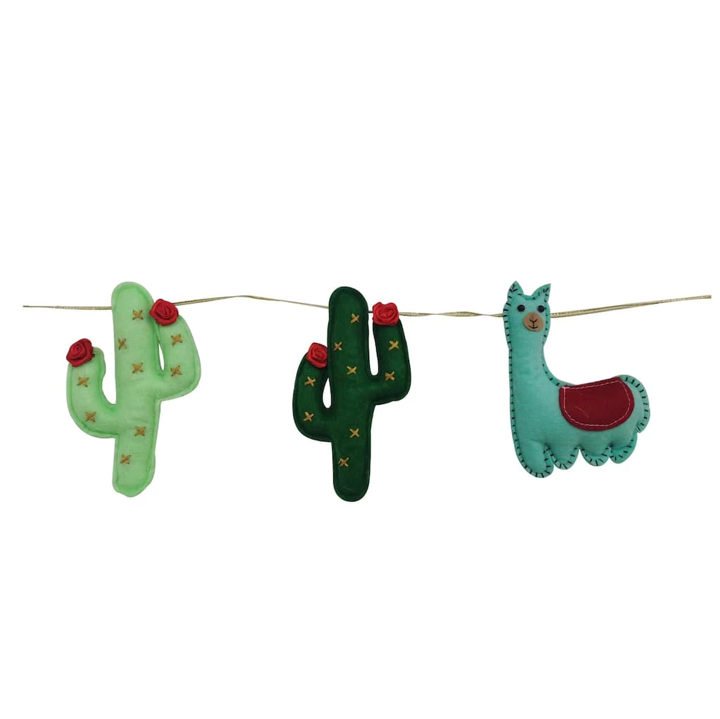 Promo ❤️ 6ft. Cactus & Alpaca Garland by Ashland® ⌛ 3 Promo ❤️ 6ft. Cactus & Alpaca Garland by Ashland® ⌛