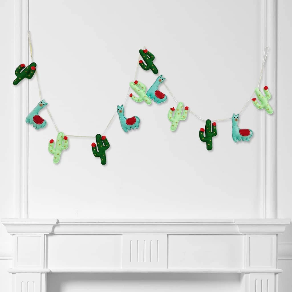 Promo ❤️ 6ft. Cactus & Alpaca Garland by Ashland® ⌛ 5 Promo ❤️ 6ft. Cactus & Alpaca Garland by Ashland® ⌛ - Image 3