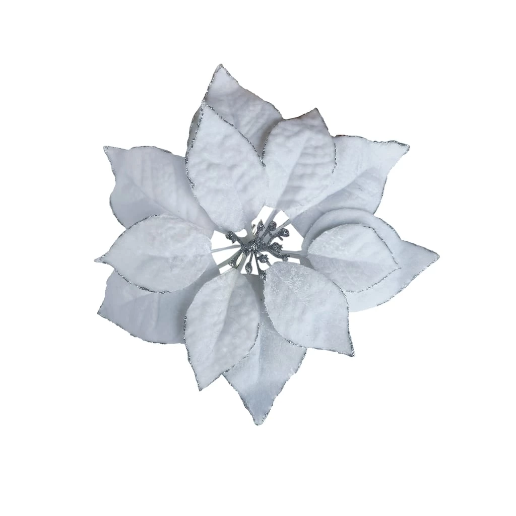 Outlet 🥰 White Poinsettia Accent Clip by Ashland® ⭐ 3 Outlet 🥰 White Poinsettia Accent Clip by Ashland® ⭐