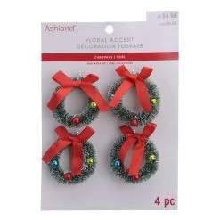 Best Pirce 🌟 Flocked Mini Wreaths, 4ct. by Ashland® 🎅 Christmas ⭐ 5 Best Pirce 🌟 Flocked Mini Wreaths, 4ct. by Ashland® 🎅 Christmas ⭐ -Ashland Sales 10700759 3
