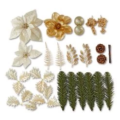 Discount 🔥 Gold & White Poinsettia Accents by Ashland® 🧨 6 Discount 🔥 Gold & White Poinsettia Accents by Ashland® 🧨 -Ashland Sales 10700761 3