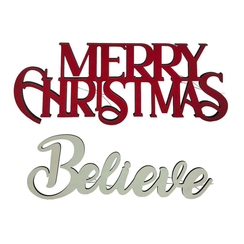 Best Pirce 🛒 Assorted Merry 🔔 Christmas/Believe Hanging Signs by Ashland® 🎁 3 Best Pirce 🛒 Assorted Merry 🔔 Christmas/Believe Hanging Signs by Ashland® 🎁