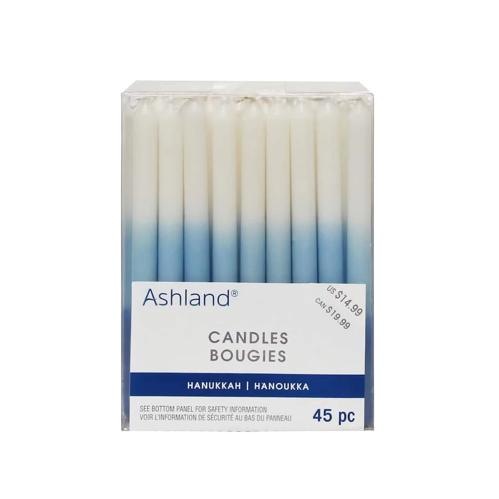Outlet 👍 Blue & White Ombre Hanukkah Candles by Ashland®, 45ct. 🔔 3 Outlet 👍 Blue & White Ombre Hanukkah Candles by Ashland®, 45ct. 🔔