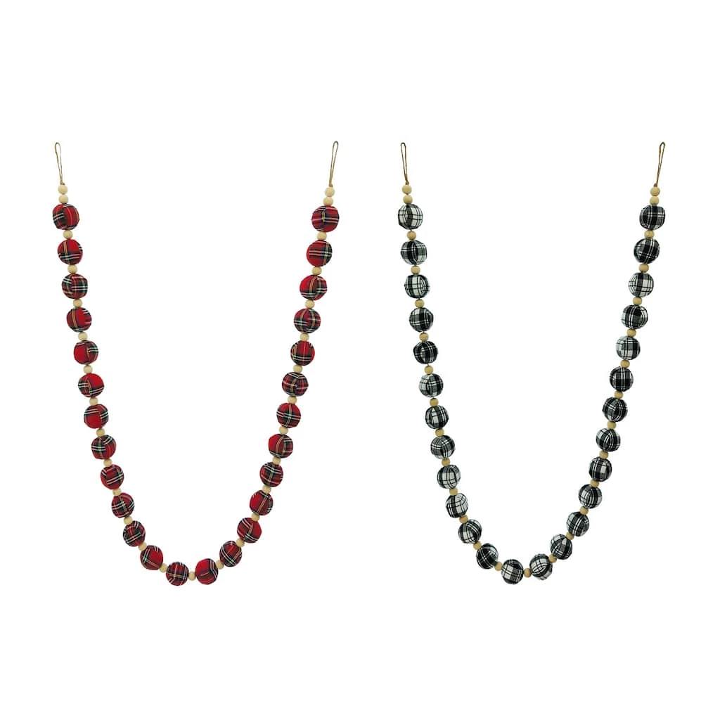 Hot Sale ⭐ Assorted 6ft. Plaid Ball Garland by Ashland® 🔥 3 Hot Sale ⭐ Assorted 6ft. Plaid Ball Garland by Ashland® 🔥