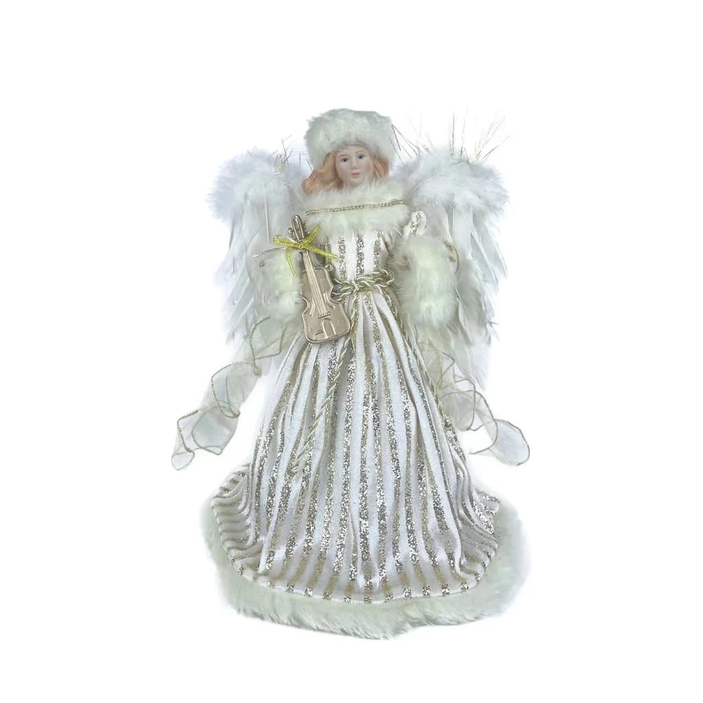 Cheap 💯 16" Angel in Silver & White Striped Robes by Ashland® 🧨 3 Cheap 💯 16" Angel in Silver & White Striped Robes by Ashland® 🧨