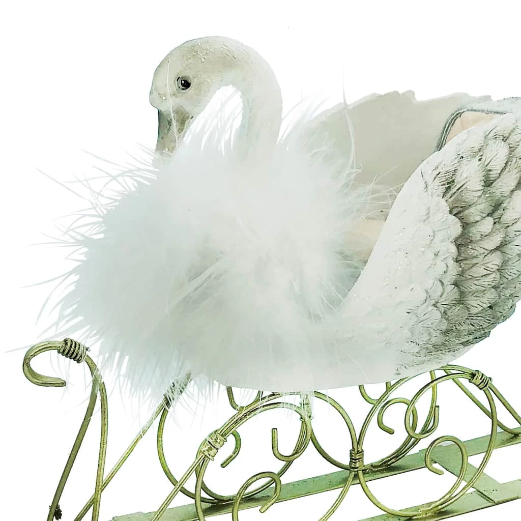 Best Sale 🔥 9" 🎄 Christmas Swan Tabletop Sleigh by Ashland® ⭐ 4 Best Sale 🔥 9" 🎄 Christmas Swan Tabletop Sleigh by Ashland® ⭐ - Image 2