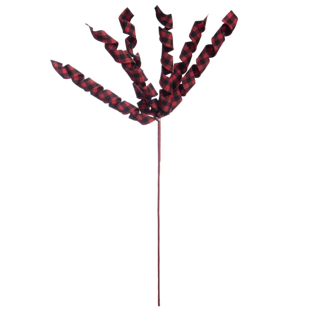 Promo 💯 Red & Black Plaid Spiral Ribbon Spray by Ashland® 🎉 3 Promo 💯 Red & Black Plaid Spiral Ribbon Spray by Ashland® 🎉