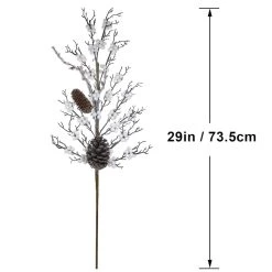 Wholesale ⭐ Silver & White Pinecone & Berry Stem by Ashland® 🛒 -Ashland Sales 10700995 3