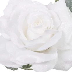Buy 🤩 White Glitter Garden Rose Spray by Ashland® 🧨 -Ashland Sales 10701013 2