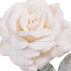 Deals 🌟 Snow Covered Champagne Rose Stem by Ashland® ⭐ -Ashland Sales 10701055 2