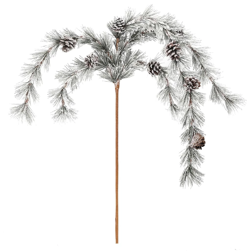 Budget 🌟 Flocked Hanging Pine & Pinecone Stem by Ashland® 😍 3 Budget 🌟 Flocked Hanging Pine & Pinecone Stem by Ashland® 😍