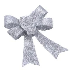 Buy 🤩 Silver Glitter Bows, 6ct. by Ashland® 🎁 Christmas 🥰 -Ashland Sales 10701089 2
