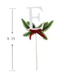 New ❤️ Christmas Pine Sprig Letter E Pick by Ashland® ❤️ -Ashland Sales 10701103 3
