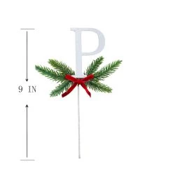 Wholesale 🤩 Christmas Pine Sprig Letter P Pick by Ashland® 🎁 -Ashland Sales 10701132 3