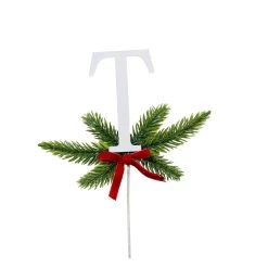 Best Pirce 😍 Christmas Pine Sprig Letter T Pick by Ashland® 🔔 -Ashland Sales 10701141 2