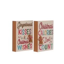 Best deal 👏 Assorted Gingerbread Block Sign Tabletop Décor by Ashland® 🔥 -Ashland Sales 10701189 2