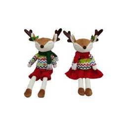 Discount 👏 Assorted 11.5" Fabric Reindeer Decoration by Ashland® 😍