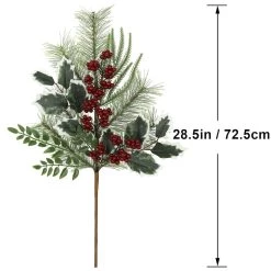 Promo 👍 Pine Leaf Stem with Holly Berries by Ashland® 🧨 -Ashland Sales 10701282 3
