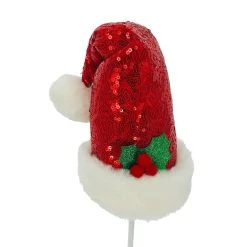 Outlet 🧨 Red Sequin Santa Hat Stem by Ashland® 🤩 -Ashland Sales 10701314 2