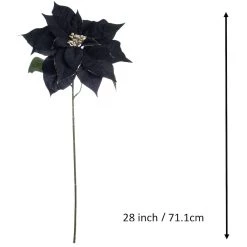 Budget 💯 Black Poinsettia Stem by Ashland® 🌟 -Ashland Sales 10701336 3
